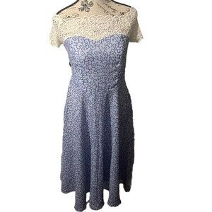 Vintage Disney Cinderella Dress Lace Blue Purple Size Small ULTRA RARE